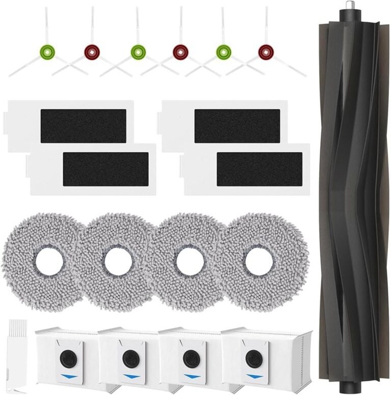 Für ecovacs T20 Omni/Max/Pro/T20 Max Staubsauger Zubehör Kit Wichtigsten Seite Pinsel Hepa-Filter Mopp Tuch Staub Tasche...