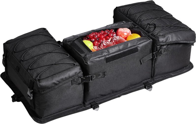 Mophorn - ATV-Heckaufbewahrungstasche mit 50 l Fassungsvermögen, Schwamm-Sitzkissen und Flaschenhalter, Rücksitz-Gepäckt...