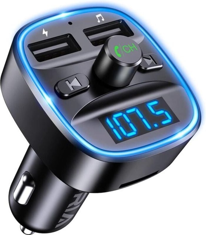 Equivera Bluetooth-Transmitter – Mikrofon – Bluetooth-Empfänger – 2-in-1 – Bluetooth-Empfänger – Auto – Blau