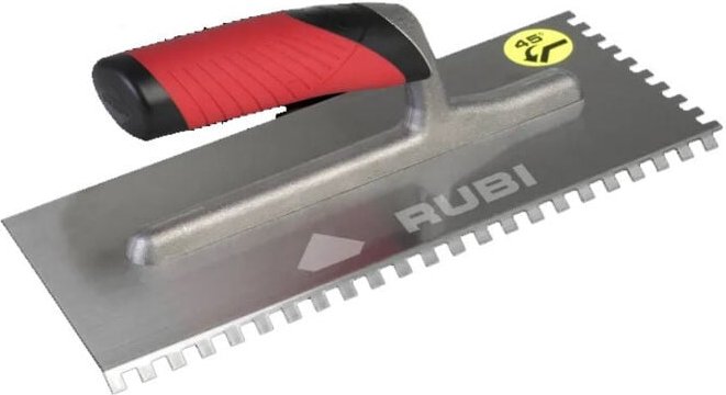 Rubi - Leimkamm aus Stahl 28cm 12x12 schräge Zähne flex Stiel