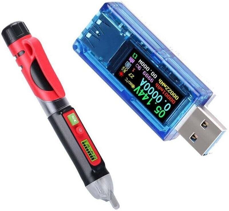 Testeur USB 3.0 Multimètre Numérique Voltmètre Ampèremètre Mesure Tension Courant Capacité 3.7-30V 0-4A Détecteur Alimen...