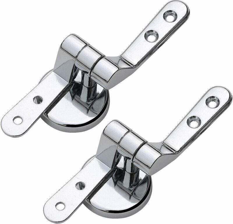 Werbegeschenk für WC-Sitzscharniere, Set mit 2 Ersatz-WC-Sitzscharnieren mit Befestigungsmaterial aus Zinklegierung