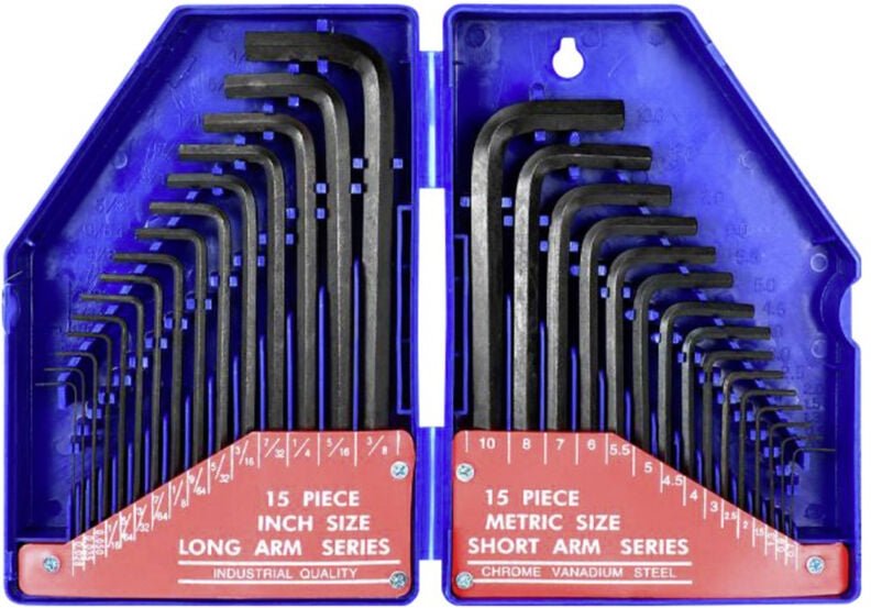 Sechskant Stiftschlüsselsatz 0.7 mm, 0.9 mm, 1.3 mm, 1.5 mm, 2.0 mm, 2.5 mm, 3.0 mm, 4.0 mm - Workpro