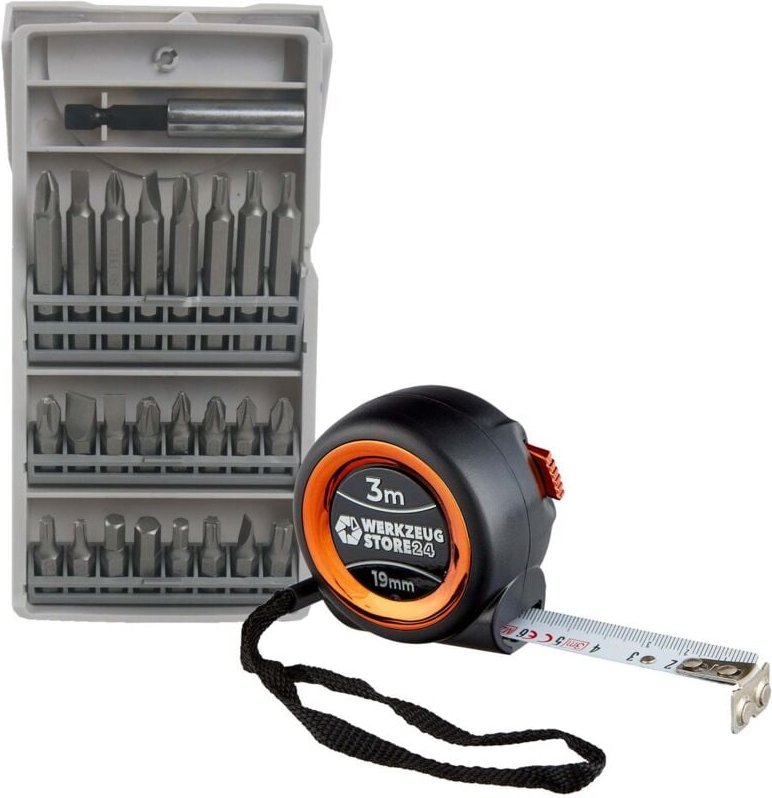 25tlg. Bosch Schrauberbit-Set und WS24 Maßband 3 m