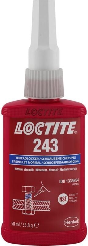 Mittelfeste Schraubensicherung 50 ml Flasche Nr. 243 - Loctite