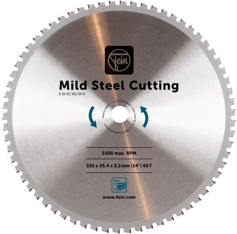 Sägeblatt Baustahl ø 355mm Z66 63502301000 für Metallkappsäge mkas 355 - Fein