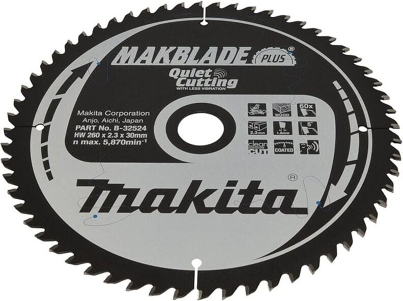 Sägeblatt makblade+ 260x30x60Z - Makita