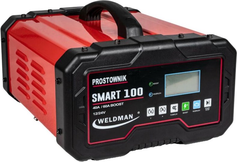 WELDMAN, Modell SMART 100, automatisches Batterieladegerät 6V/12V, ideal für Autos, Motorräder und kleine Batterien, int...