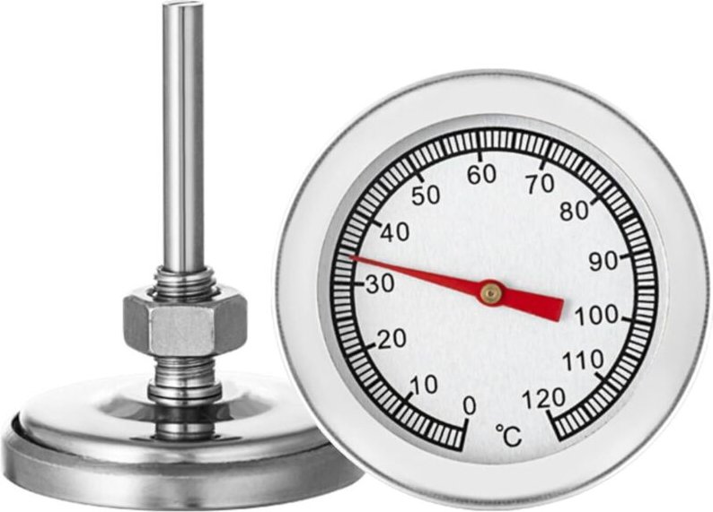 Bratenthermometer BBQ für Grill, Räucherofen, Pizza - Temperaturanzeige 120 ℃ für Kochen, Fleisch, Smoker Oven - Edelsta...