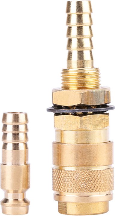 Schnellkupplung für wasser- und gasgekühlte MIG/TIG-Schweißbrenner (Messing)