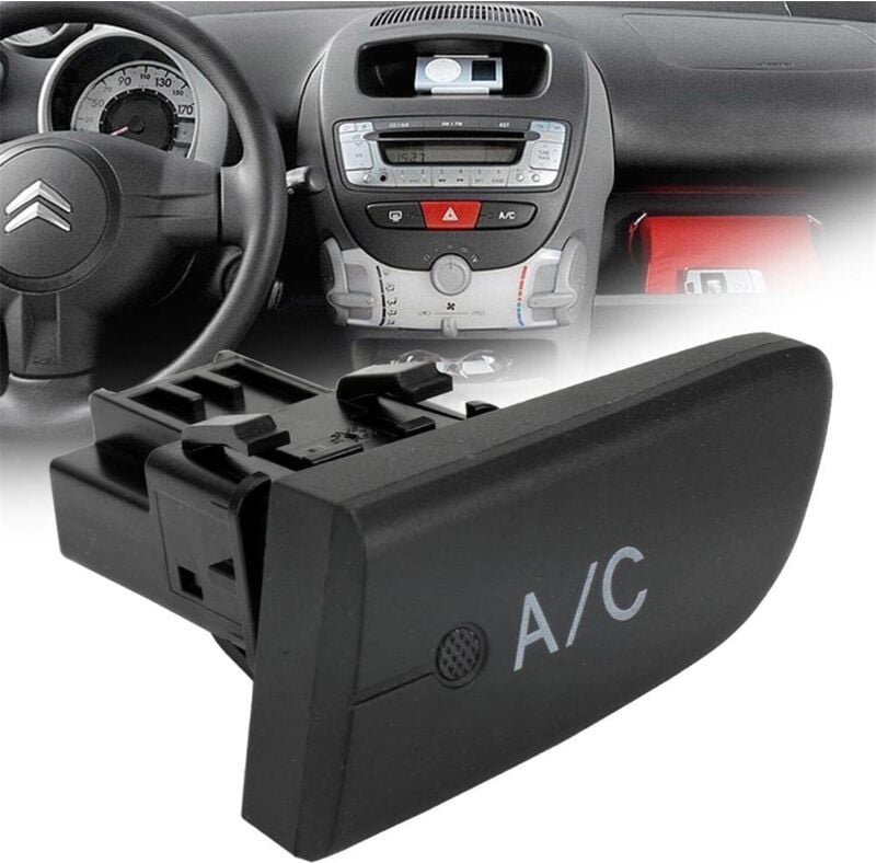 Klimaanlagen-Steuerschalter, kompatibel mit Peugeot 107, Citroen C1, Toyota Aygo MK1 2005–2014, A/C-Klimasteuerung, Druc...
