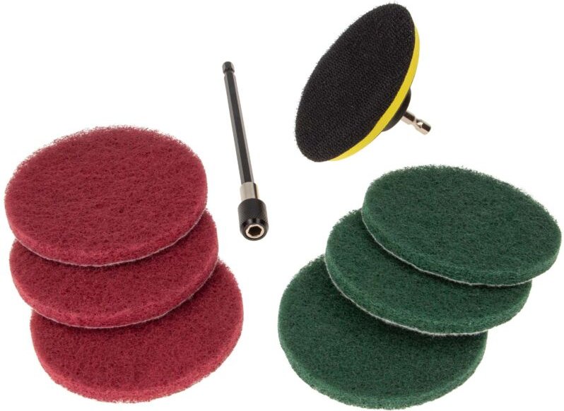 MASTERPROOF PROFESSIONAL Polierpad / Schleifpad-Satz, 8-teilig - für Bohrmaschine, 284