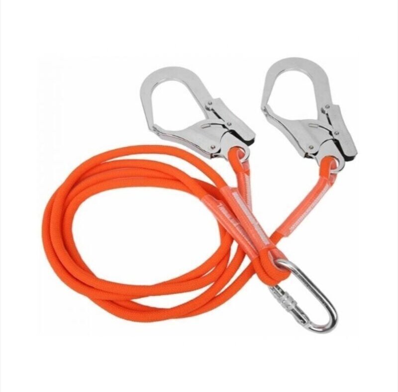 (1,6 m) Sicherheitsverbindungsseil, Absturzsicherungsgurt für Klettergurte, Höhenarbeitssicherheitsgurt mit Stahlhaken