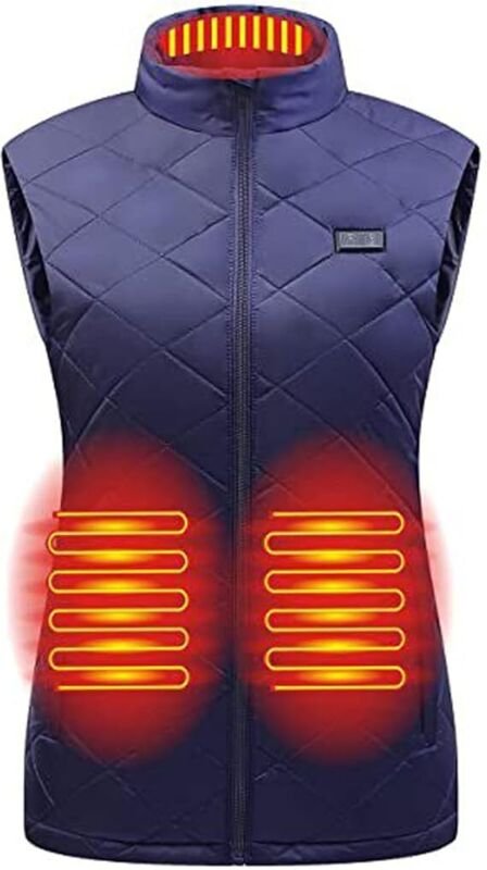 Beheizte Weste für Damen, wiederaufladbar über USB, warme, beheizte Weste, verstellbarer Heizmantel für den Winter, leic...