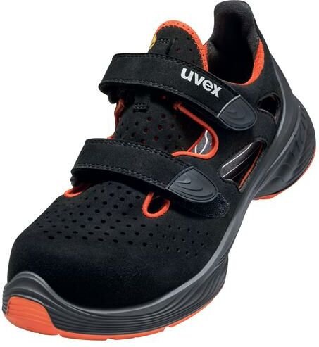 Uvex 6848044 1 G2 Sandalen S1 68480 schwarz, rot Weite 14 Größe 44