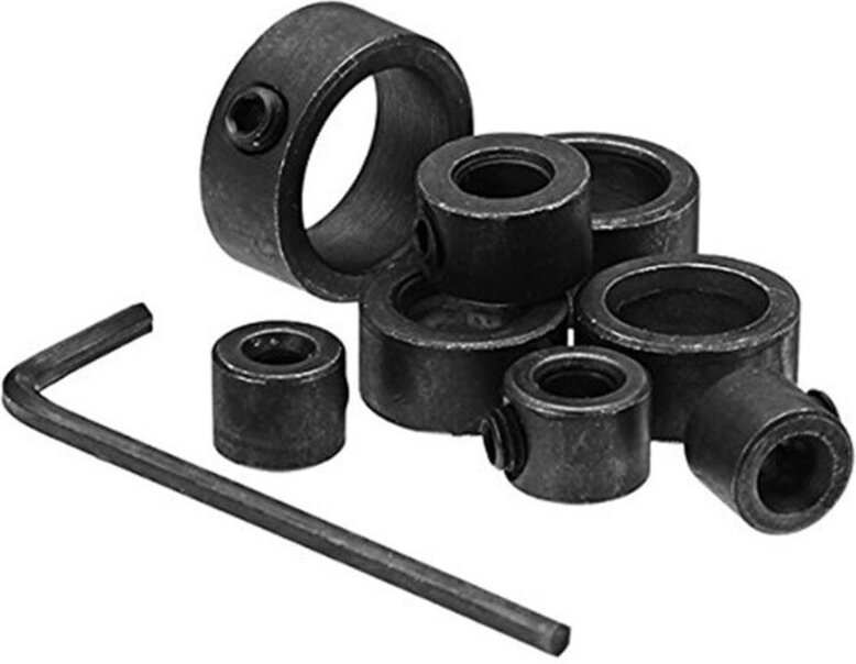 8-teiliger Bohrtiefenanschlag (3–16 mm) mit Schraubenschlüssel