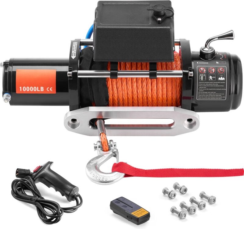 Elektrische Winde mit einer Tragkraft von 10.000 lb und 12-V-Gleichstrom-LKW-Winde. Sie verfügt über eine Φ7/20 Zoll x 6...