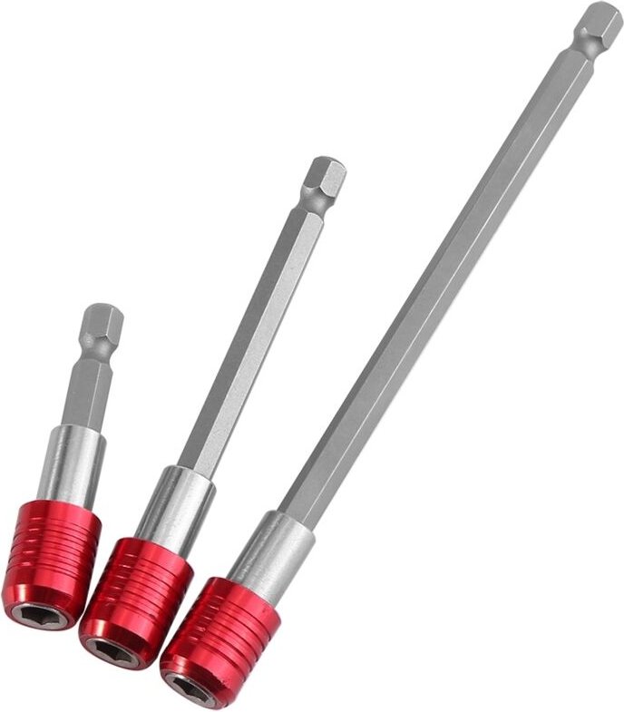 Bohrerverlängerung, 3-teilige magnetische Bithalter aus Edelstahl, einfache Montage für elektrische Schraubendreher, Bit...