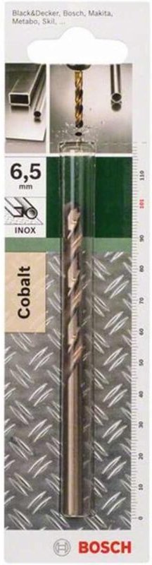 Bosch Accessories 2609255075 HSS Metall-Spiralbohrer 6.5 mm Gesamtlänge 101 mm Cobalt DIN 338 Zylin
