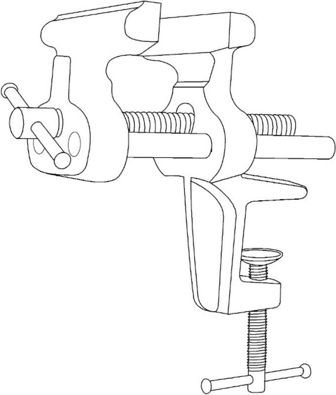 90 mm Hobby-Klammerschraubstock OUTIFRANCE