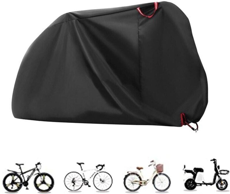 Gabrielle - Wasserdichte Fahrradabdeckung – Outdoor-Schutzhülle für 1 oder 2 Fahrräder – 210D-Nylon-Regenhülle mit Schlü...