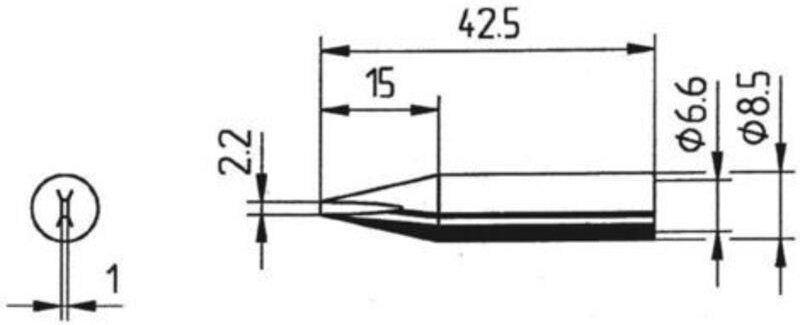Ersa - 842 cd Lötspitze Meißelform Spitzen-Größe 2.2 mm Inhalt 1 St.