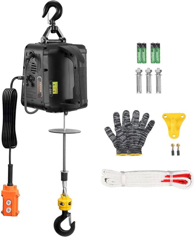 Mophorn - vevor 2 in 1 Elektrische Seilwinde 498,95kg Tragfähigkeit Seilhebezug Hubgeschwindigkeit ≥4m/min Motorwinde 7m...
