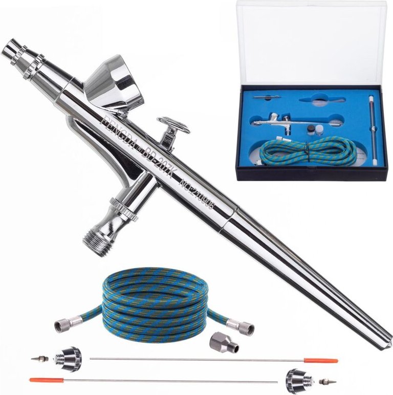 Fengda Airbrush Kit 3 Düsen 0,2 0,3 0,5 Mm Schlauch Für Modellierung