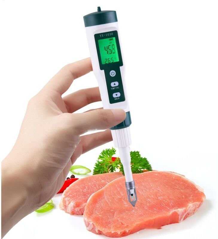 Digitales pH-Meter für Lebensmittel: Präziser pH-Tester für Wasser, Käse, Sauerteig, Konfitüren, Fleisch und feste Probe...