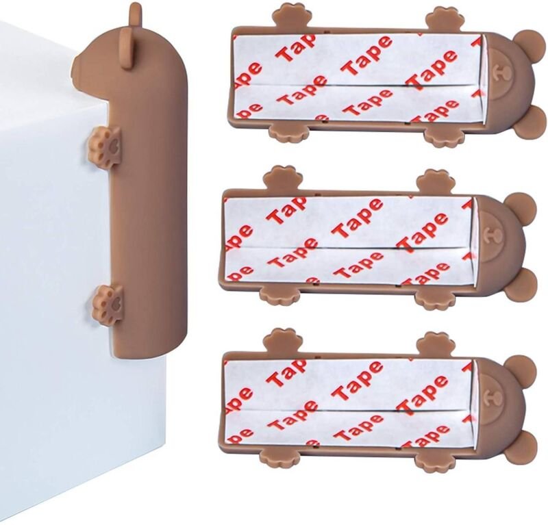 Eckabdeckung aus Silikon im 4er-Pack – braun