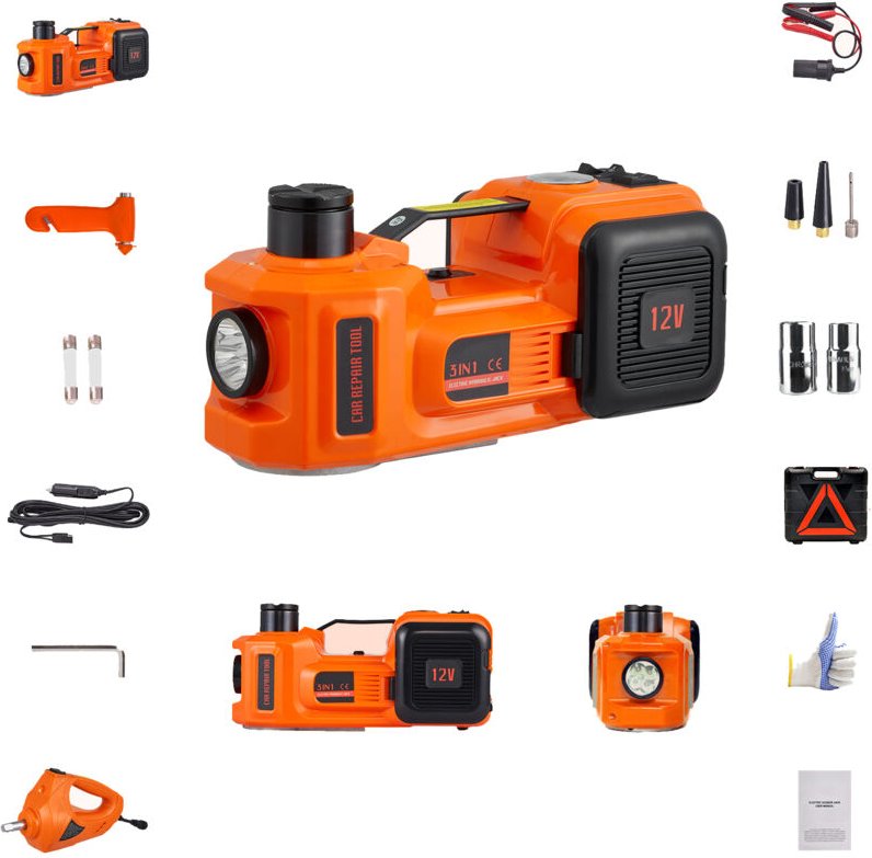 Elektrischer hydraulischer Wagenheber 5 Tonnen 12 v mit Schlagschrauber-Luftpumpe - Mophorn