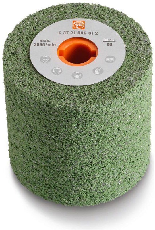 FEIN Elastische Schleifwalze, Korn 60, Ausführung mittel, Bohrung 19 mm, 100 x 100 mm