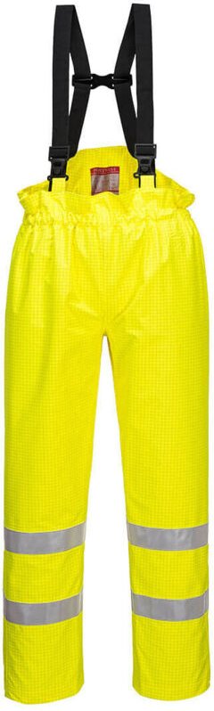 Bizflame Rain Hose, nicht gefüttert, Hi-Vis, antistatisch, Fr, Farbe: Gelb, Größe XXXL - Portwest
