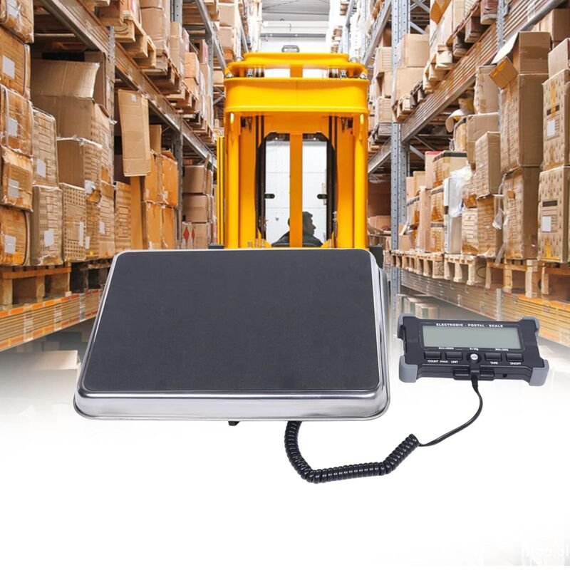 Paketwaage bis 200kg/50g Plattformwaage Briefwaage mit Große Plattform aus Edelstahl Externes Beleuchtetes, 31.6 25 4.95...