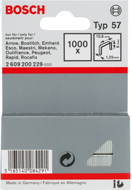 Bosch 1000 Tackerklammern 6/10,6mm Typ57