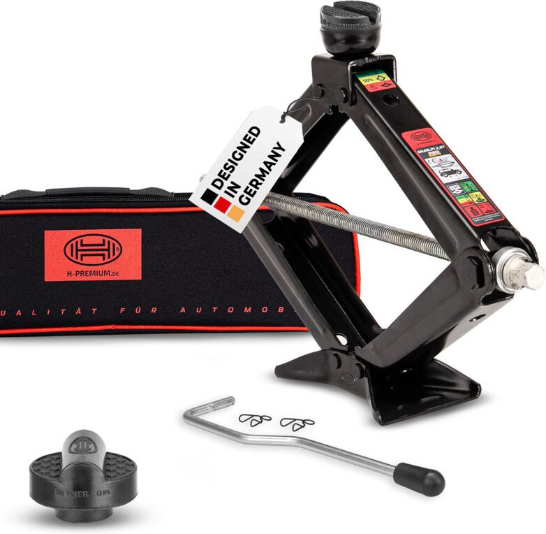 HEYNER® Wagenheber Scherenwagenheber 2t Tragkraft, Set Gummiauflage für Audi, 360° drehbar, TÜV Rheinland zertifiziert, ...