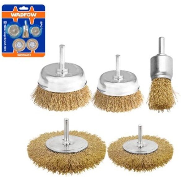 WADFOW 5-teiliges Drahtbürstenset zum Bürsten und Entgraten