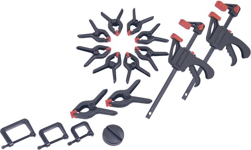 Brüder Mannesmann - Schnellspannzwingensatz, 16-teilig M90317 M90317 Spann-Weite (