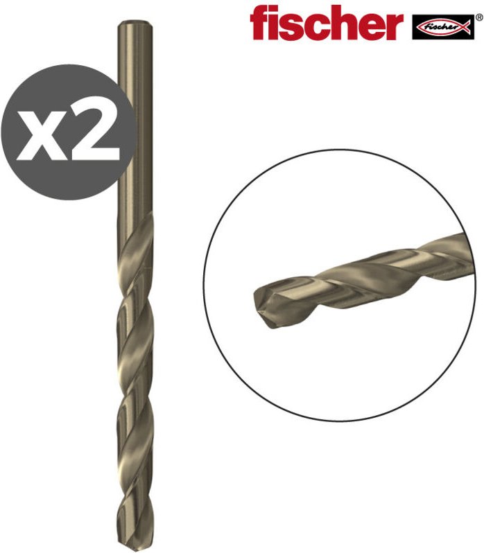 Fischer - Bohrer für Metall hss-co 3,0x33/61 – Packung mit 2 Einheiten 530495