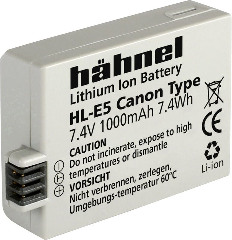 Hähnel - Fototechnik HL-E5 Kamera-Akku ersetzt Original-Akku (Kamera) LP-E5 7.4 v 1000 mAh