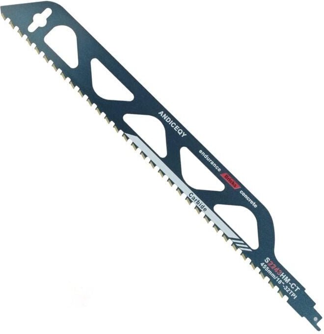 Säbelsägeblatt aus Wolframkarbidstahl für Metall, Holz, Stein, Säbelsägenzubehör für Porenbeton, Ziegel, Beton, Zementpl...