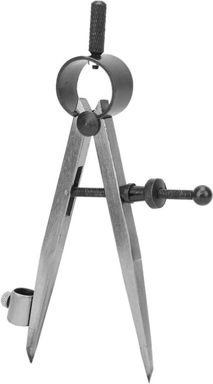 Zeichenzirkel, handgefertigter Zirkel aus Kohlenstoffstahl, Trennwand aus Metall und Leder, Schnellbedienungszirkel mit ...