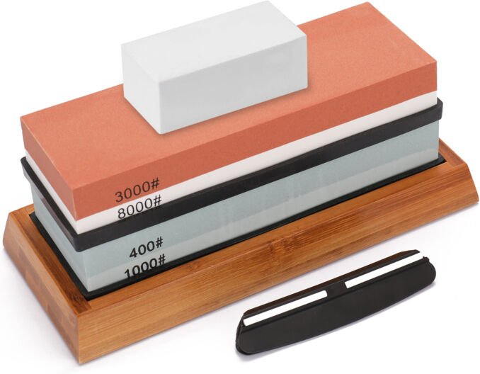 Geevorks - Decdeal 400/1000 3000/8000 Grit Premium Whetstone Schnittschärfen Stein Set Sharpenernon Slip Basis Cutter Cu...