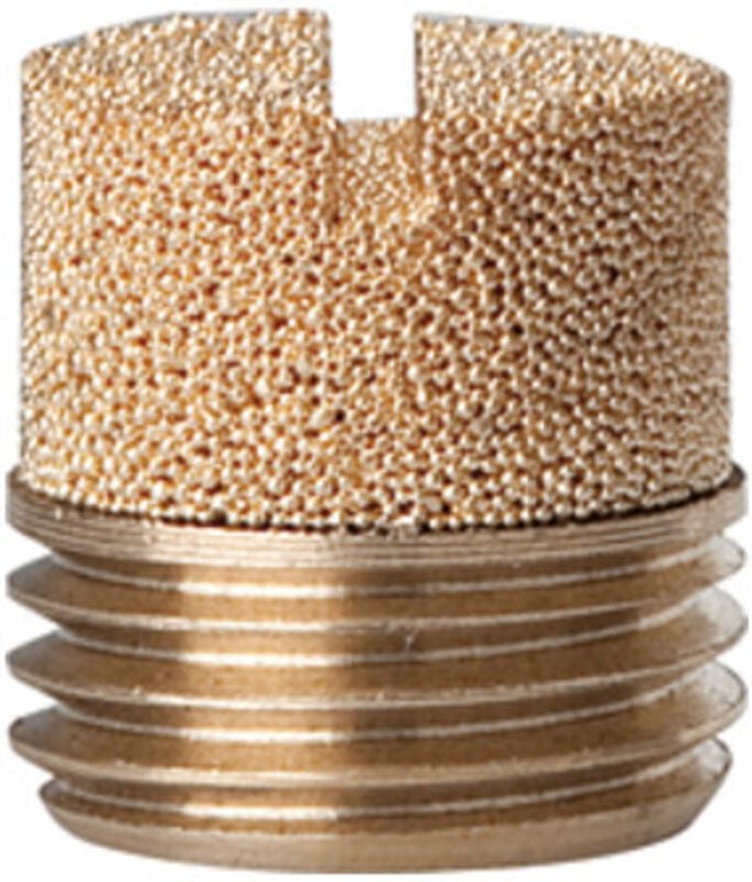 Sinterbronce-Schalldämpfer, Schlitz, g 1/4, max. 10 bar - Riegler