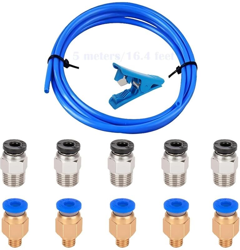 5 m Teflon-Bowden-Schlauch PTFE (2,0 mm Innendurchmesser / 4,0 mm Außendurchmesser) 1,75 mm Filament 3D-Drucker + Rohrsc...