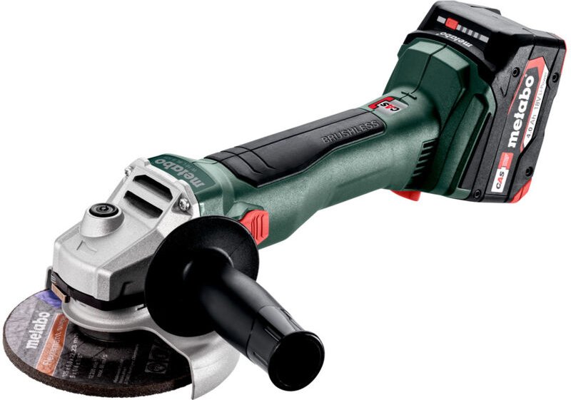 Metabo - Akku-Winkelschleifer w 18 l bl 9-125 x 165 l, 18V 2x4Ah Li-Power + asc 55