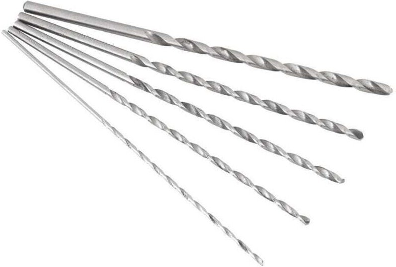 Extra langer, ultraschneller Spiralbohrer mit geradem Schaft aus Stahl. Professioneller Spiralbohrer – ideal für Bohrdur...