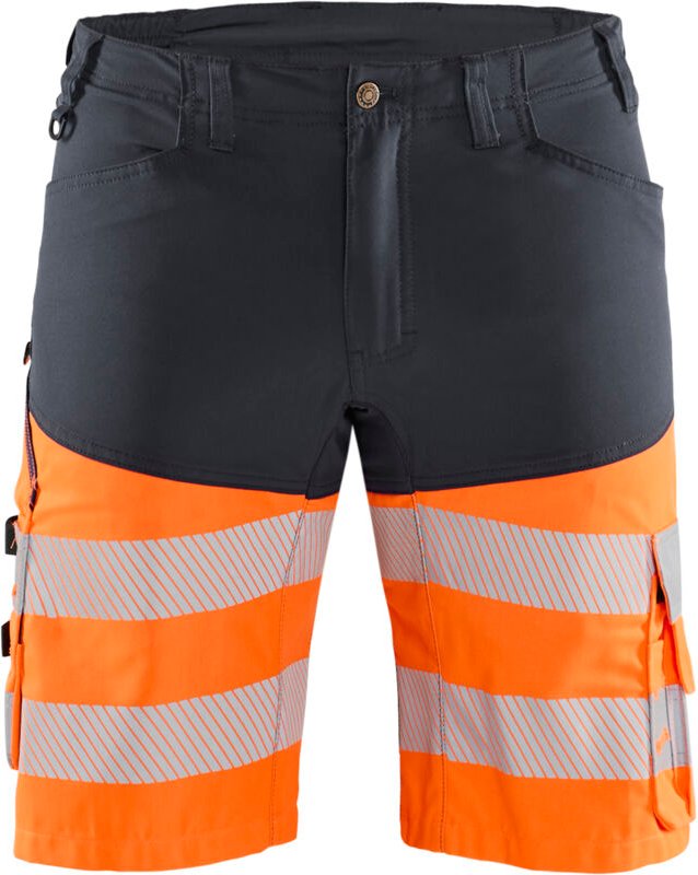 Hochsichtbarer Stretch-Arbeitshorts 1541 - Mittelgrau/Neongelb XL - FR(48) - SE(C54) - Normen