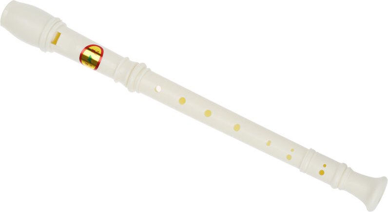 Tlily - 8-Loch-Blockflöte aus cremefarbenem Kunststoff mit Reinigungsstab