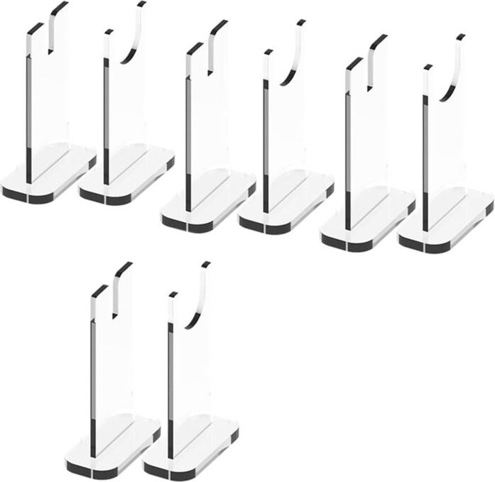 Tlily - 4 Sets MesserstäNder, Acryl-Messerhalter-Sammler, Einzelmesserhalter für die Inneneinrichtung (Durchsichtige Unt...